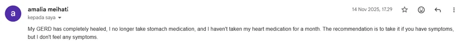 Coaching email screenshot — Amalia